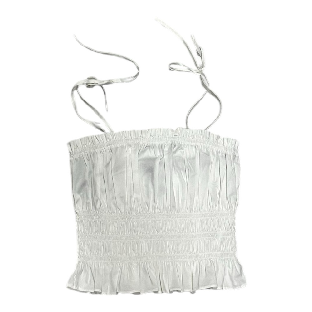Forever 21 White Ruffle Tank Top